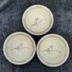 Keltcraft 9127 Noritake Partners Flowers Cereal Bowls (3)